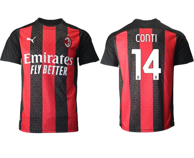 Men 2020-2021 club AC milan home aaa version #14 red Soccer Jerseys->ac milan jersey->Soccer Club Jersey